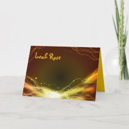 Glinsterende Neon Sterren Dank je kaart GOUD