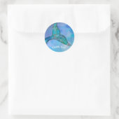Glinsterende Oceaansirene Vinstuin Verjaardagsfees Ronde Sticker (Tas)