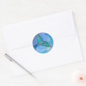 Glinsterende Oceaansirene Vinstuin Verjaardagsfees Ronde Sticker (Envelop)