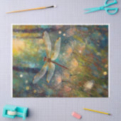 Glinsterende Ochtendopkomst, verblindende libellen Tissuepapier (Craft)