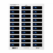 Glinsterende oneindigheid met blauwe roos etiket (Full Sheet)