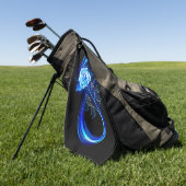 Glinsterende oneindigheid met blauwe roos golfhanddoek (Groen)