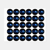 Glinsterende oneindigheid met blauwe roos labels (Vel)