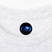 Glinsterende oneindigheid met blauwe roos labels (Aangebracht)