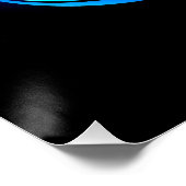 Glinsterende oneindigheid met blauwe roos perfect poster (Hoek)
