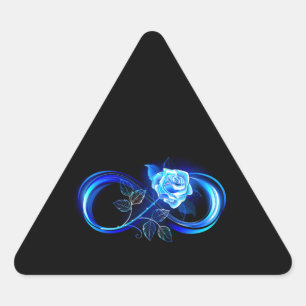 Glinsterende oneindigheid met blauwe roos sticker