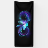 Glinsterende oneindigheid met magische vlinder spandoek (Verticaal)