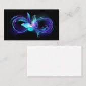 Glinsterende oneindigheid met magische vlinder visitekaartje (Voorkant / Achterkant)
