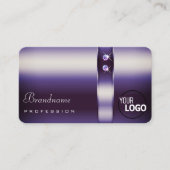 Glinsterende Paarse Gradiënt Diamanten Sterren toe Visitekaartje (Voorkant)