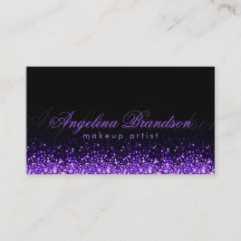 Glinsterende Paarse make-up artist Damask Black Ka Visitekaartje