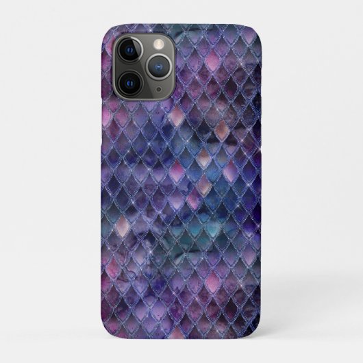 Glinsterende Paarse Ombre & Glitterende Dragonschu Case-Mate iPhone Case (Achterkant)