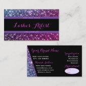 Glinsterende Paarse Roze Ombre Glitter Stars Lashe Visitekaartje (Voorkant / Achterkant)