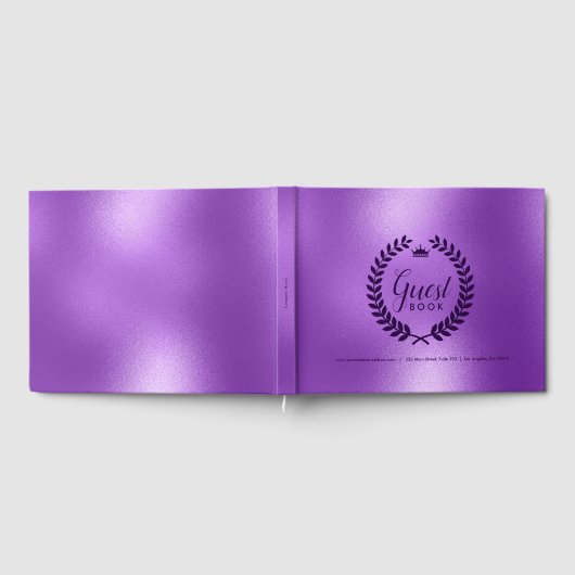 Glinsterende Paarse rug & Paarse laurierkrans Gastenboek (Volledig)