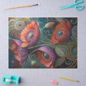 Glinsterende papaver liefde, verfraaide tuin finer tissuepapier (Craft)