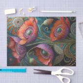 Glinsterende papaver liefde, verfraaide tuin finer tissuepapier (Craft)