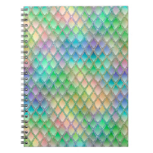 Glinsterende Pastel Regenboog & Glitterende Draaks Notitieboek