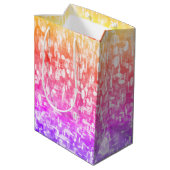 Glinsterende regenboogkleuren medium cadeauzakje (Achterkant Gekanteld)