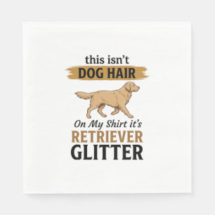 Glinsterende retriever grappige hondenliefhebber v servet