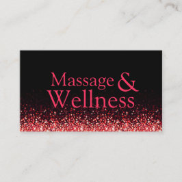 Glinsterende Rode Massage Therapeut Body Wellness Visitekaartje