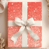 Glinsterende rode ombre glitter cadeaupapier