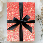 Glinsterende rode ombre glitter cadeaupapier