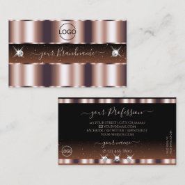 Glinsterende Roos Gouden Sparkle Glitzy Jewels met Visitekaartje