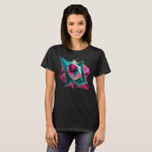 Glinsterende Roos Straling T-shirt (Voorkant volledig)