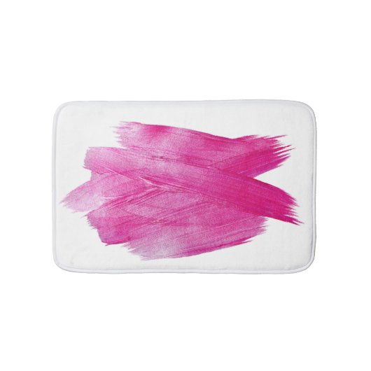 Glinsterende Roze Folie: Waterverf Abstract Badmat (Voorkant)