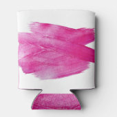 Glinsterende Roze Folie: Waterverf Abstract Blikjeskoeler (Achterkant)