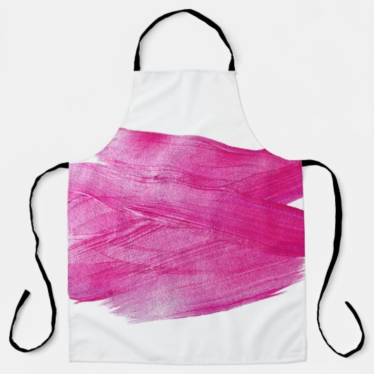 Glinsterende Roze Folie: Waterverf Abstract Schort (Voorkant)