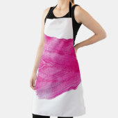 Glinsterende Roze Folie: Waterverf Abstract Schort (Insitu)