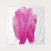 Glinsterende Roze Folie: Waterverf Abstract Wandkleed (Voorkant (horizontaal))