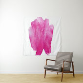 Glinsterende Roze Folie: Waterverf Abstract Wandkleed (In Situ (horizontaal))