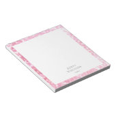 Glinsterende Roze Glitter Rand Notitieblok (Schuin)