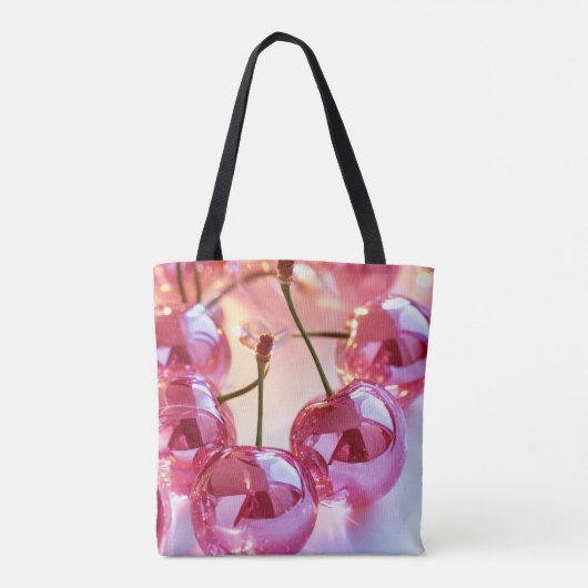 Glinsterende Roze Orbs Tote Bag (Achterkant)