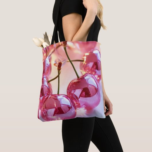 Glinsterende Roze Orbs Tote Bag (Dichtbij)