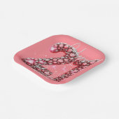 Glinsterende Roze & Zilveren Edelstenen 21e Verjaa Papieren Bordje (Gebogen)