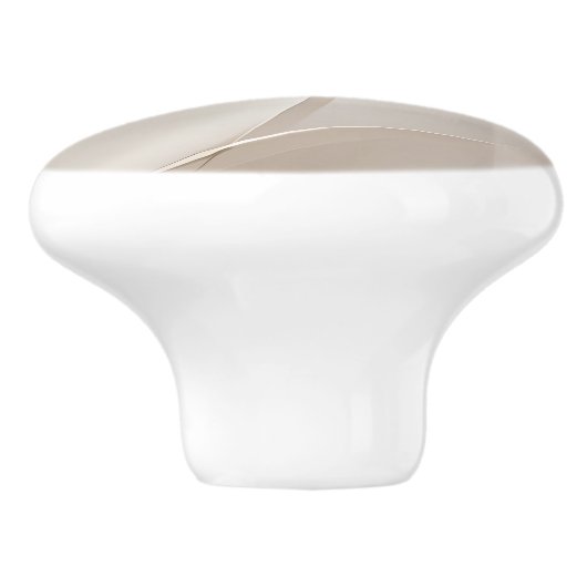 "Glinsterende rust" | Beige Abstracte kunst Keramische Knop (Zijkant)