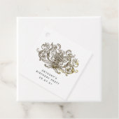 Glinsterende rustieke  draak bedankjes labels (In situ)