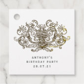 Glinsterende rustieke  draak bedankjes labels (Voorkant)