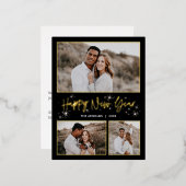 Glinsterende Sky FOLIE Gelukkig Nieuwjaar Kaart Br (Voorkant / Achterkant)