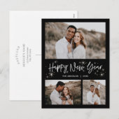 Glinsterende Sky Happy New Year Briefkaart (Voorkant / Achterkant)