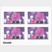 glinsterende slak rechthoekige sticker (Vel)