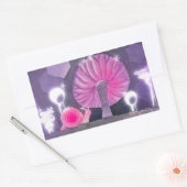 glinsterende slak rechthoekige sticker (Envelop)