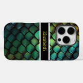 Glinsterende slangenhuid gloeit met kleuren Case-Mate iPhone case (Achterkant (horizontaal))