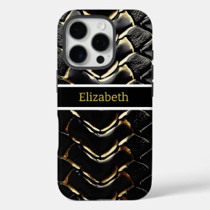 Glinsterende slangenhuid toont het kunstenaarschap iPhone 16 pro hoesje