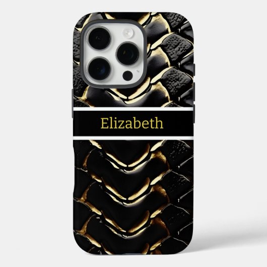 Glinsterende slangenhuid toont het kunstenaarschap Case-Mate iPhone case (Achterkant)