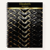 Glinsterende slangenhuid toont het kunstenaarschap notitieboek (Voorkant)