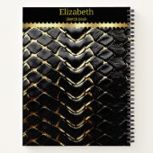 Glinsterende slangenhuid toont het kunstenaarschap notitieboek (Achterkant)