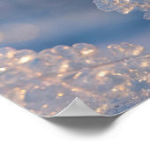 Glinsterende sneeuwvlok met prisma-effect poster (Hoek)